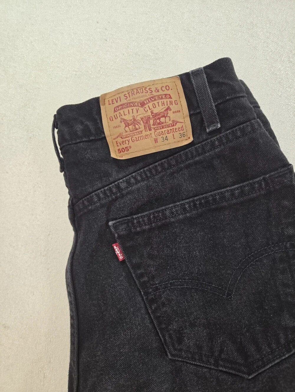 Levi’s 505 Black Jeans 34x36 Y2K Vintage